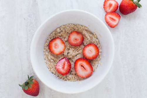 Strawberries Muesli Breakfast Free Photo