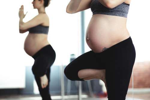 Pregnant Woman Yoga Free Photo