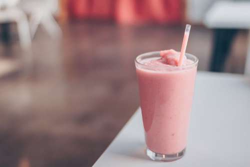 Strawberry Smoothie Cold Free Photo