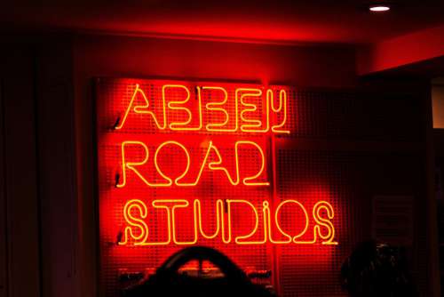 Studio Neon Sign Free Photo