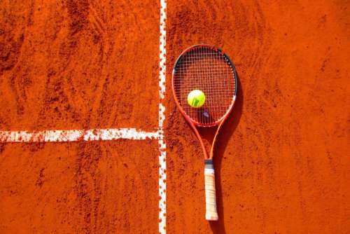 Tennis Racket Clay Court Free Photo