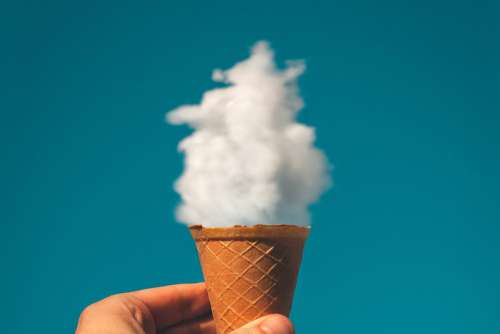 Ice Cream Cone Clouds Free Photo