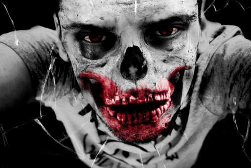 Zombie Blood Skeleton Halloween Free Photo
