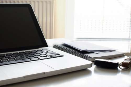 Laptop Keys Notepad Office Desk Free Photo