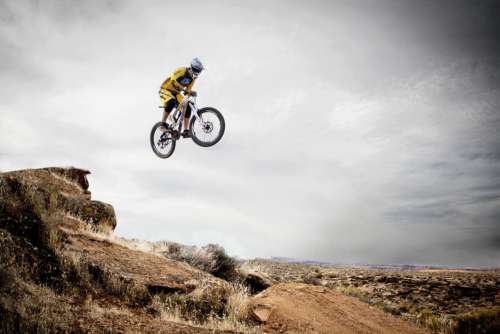 Mountain Bike Stunt Rock Free Photo