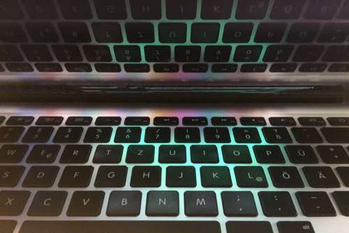 Macbook Keyboard Reflection Free Photo