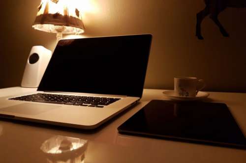 Light MacBook Desk Free Photo