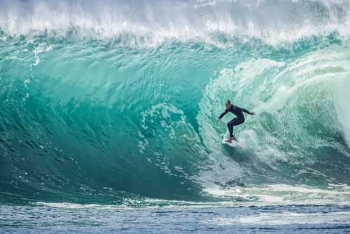 Surfer Surfboard Sea Wave Ocean Free Photo