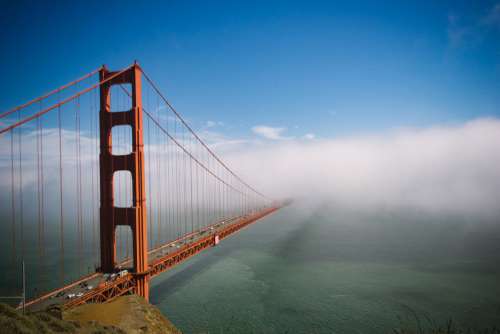 Golden Gate Bridge Fog Free Photo