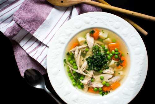 Homemade Chicken Broth Bowl Free Photo