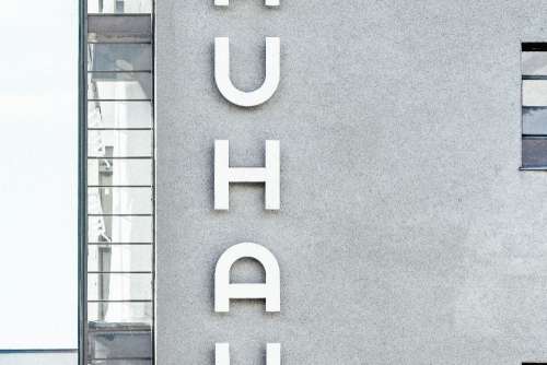Large Bauhaus Sign Free Photo