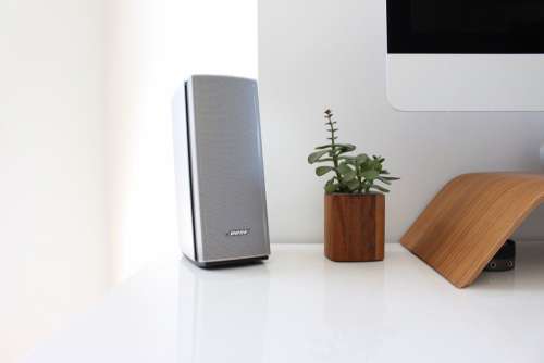 Bose Speaker Mac Minimal Desk Free Photo