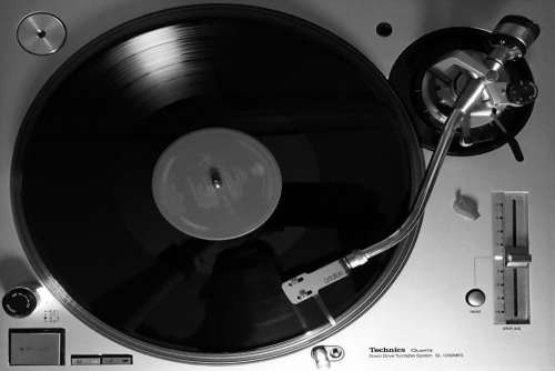 Black White Vinyl Record Player Free Photo