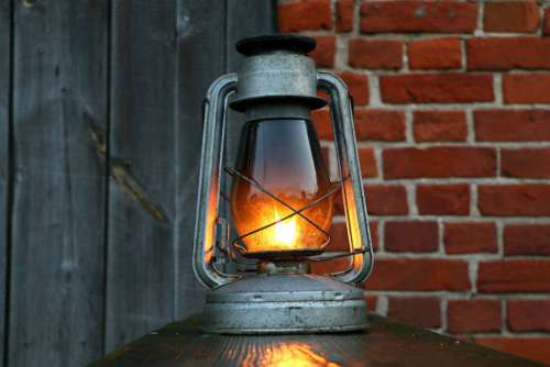 Lantern Light Brick Wood Free Photo