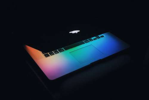 MacBook Illuminated Dark Free Photo