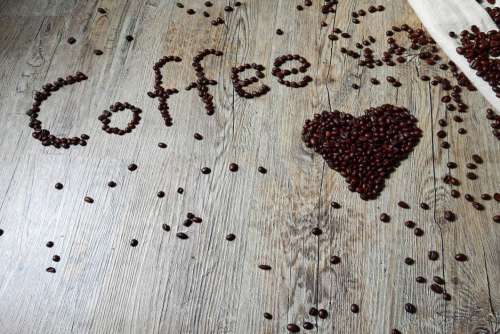 Love Coffee Beans Wood Free Photo