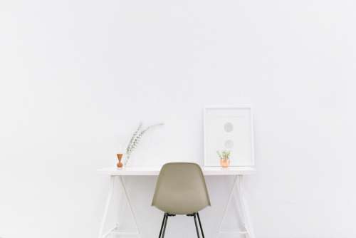 Minimal Desk Office Chair Free Photo