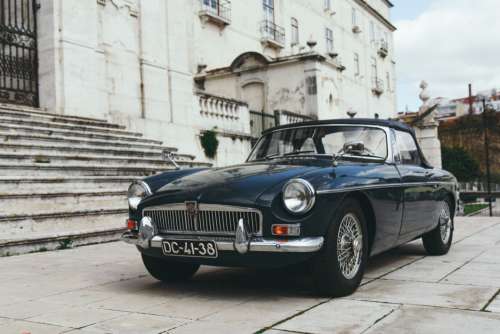 Classic Black MG Convertible Car Free Photo