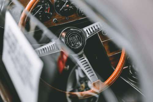 Classic Fiat Steering Wheel Free Photo