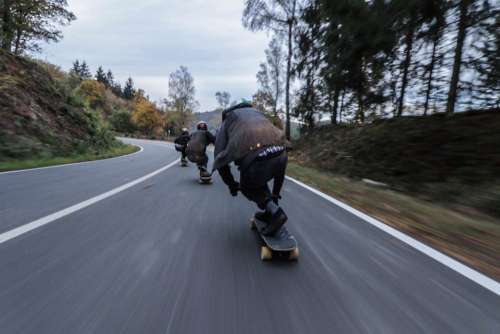 Skateboard Downhill Road Free Photo