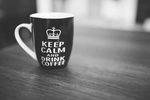 Keep Calm Black Coffee Mug Free Photo