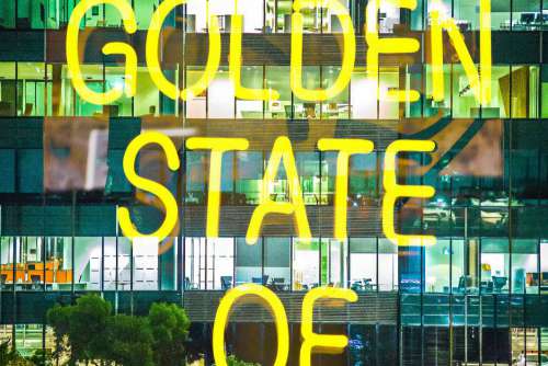 Golden State Of Mind Neon Sign Free Photo
