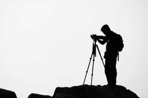 Silhouette Photographer Free Photo