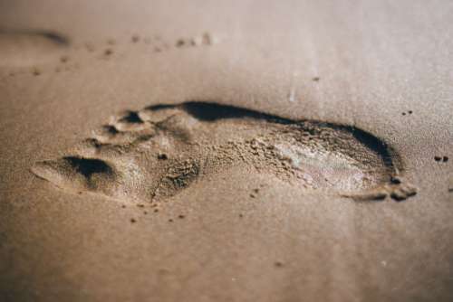 Footstep Sand Free Photo