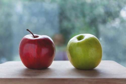 Red and Green Apple Free Photo