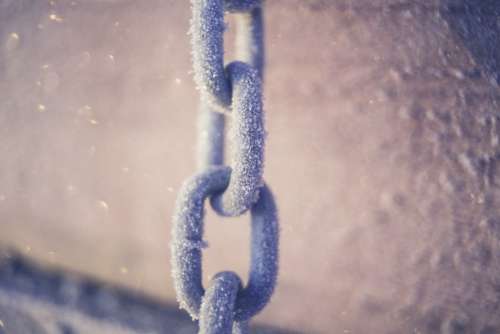 Icy Chain Links Free Photo