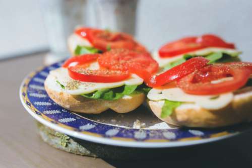 Cheese lettuce and Tomato Sandwich Free Photo