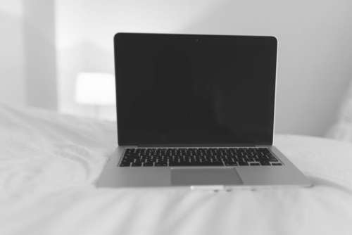 Minimal MacBook in Black and White Free Photo