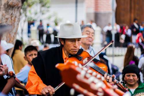 Man Playing Violin Street Free Photo