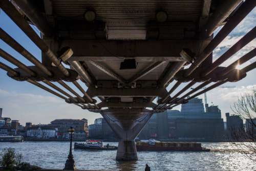 Looking Under Bridge in London Free Photo