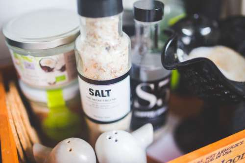 Salt and Cooking Condiments Free Photo