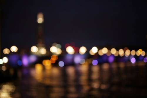 Bokeh Big Ben London Night Free Photo