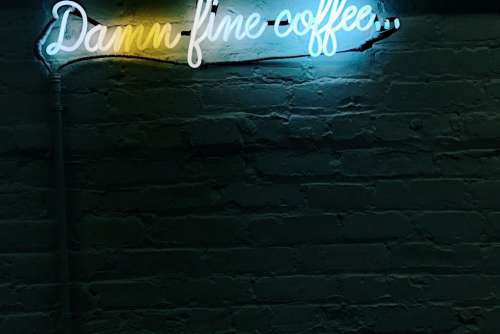 Damn Fine Coffee Neon Sign Free Photo
