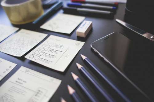 Web Design Wireframe Sketch Free Photo