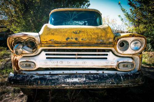 Rusty Yellow Chevrolet Truck Free Photo