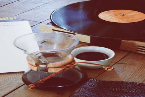Vinyl Player Coffee Free Photo