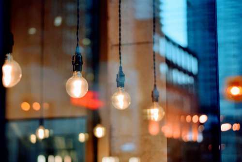 Light Bulbs Shop Window City Free Photo