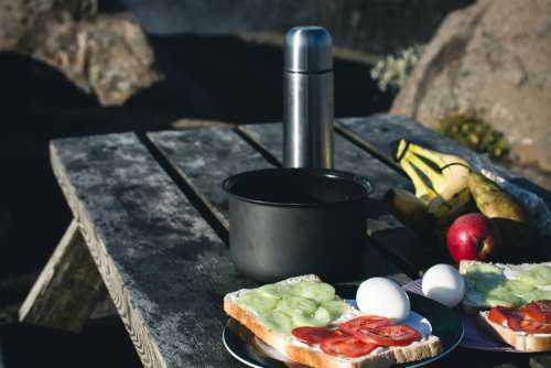 Camping Breakfast Nature Mountains Free Photo