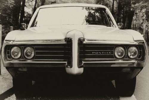 Classic White Pontiac Car Free Photo