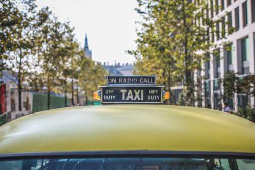 Classic Yellow Taxi Cab Free Photo