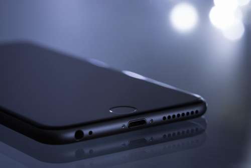 Black iPhone Closeup Bokeh Free Photo