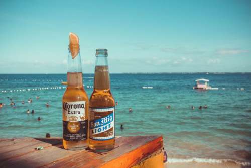 Beach Beer Sea Free Photo