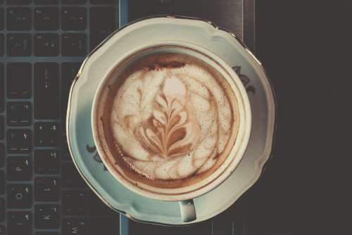 Cappuccino Coffee Pattern Free Photo