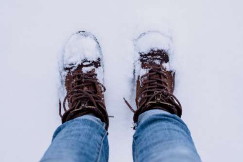 Snow Boots Jeans Man Free Photo