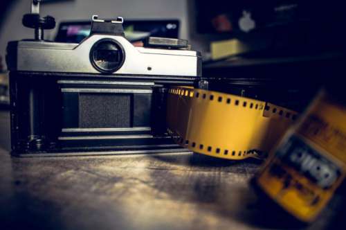 Vintage Camera Yellow Film Free Photo