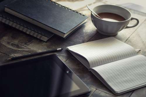 Tea Notepad Desk Free Photo